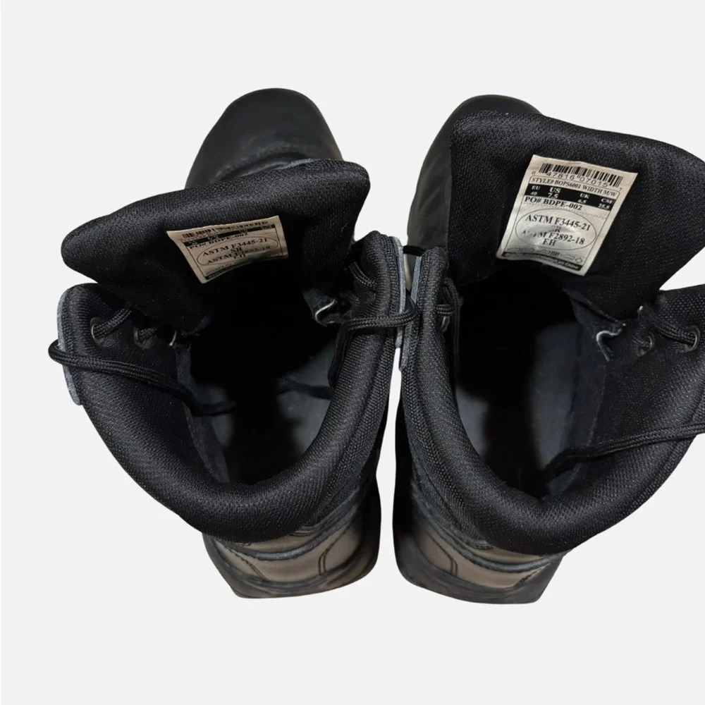 Battle Ops Men's Boots Sz 7.5 M/W 6" Waterproof Tactical Leather Black BOPS6001 - Picture 7 of 9